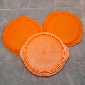 Tupperware Orange Collapsible Bowls